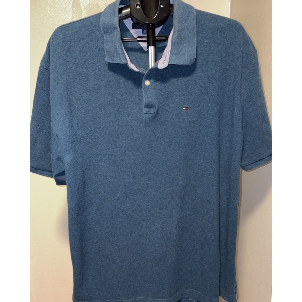 Tommy‎ Hilfiger Aqua color Classic Fit Coupe Classique Short Sleeve Polo 2X